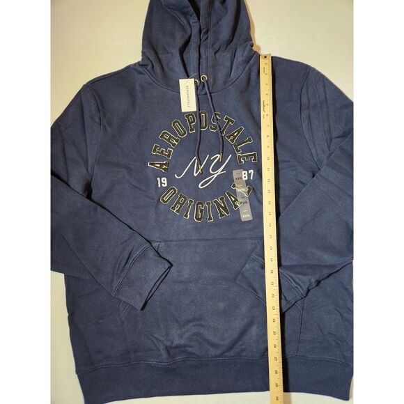 Aeropostale Pullover Hoodie – Men’s 3XL, Dark Blue, Logo Graphic, NWT - Picture 3 of 8
